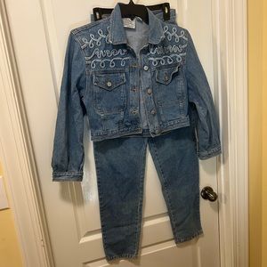 The Original Jordache jeanwear denim two piece setjacket and Jeans matching set